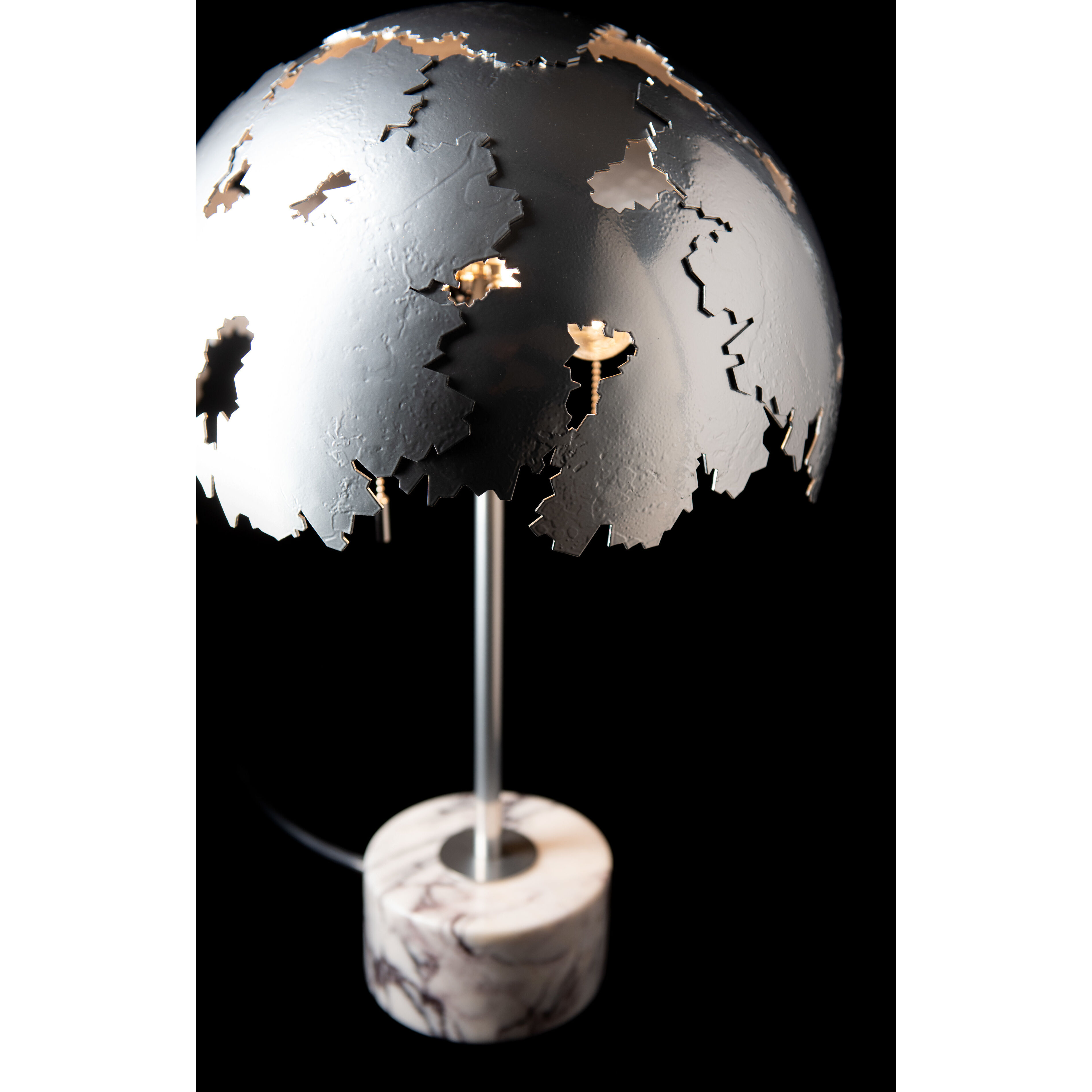 Pangea 23.1 inch 60.00 watt Ink Table Lamp Portable Light in Black Marble, Dome