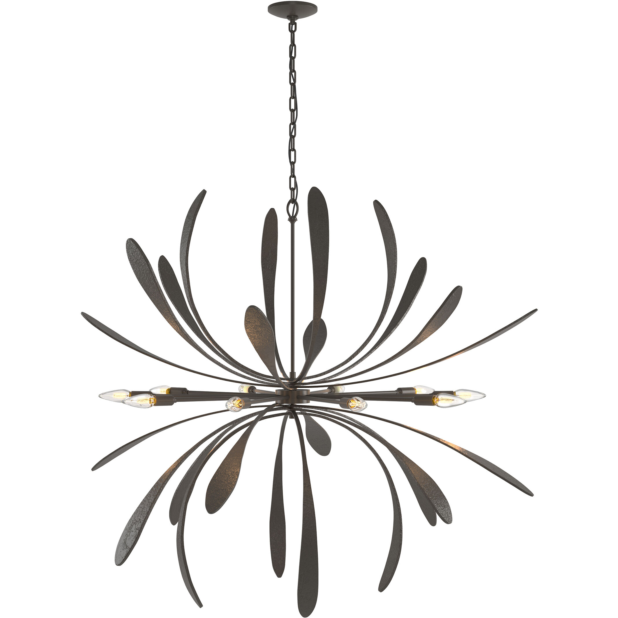 Dahlia 10 Light 48.9 inch Dark Smoke Chandelier Ceiling Light, Large