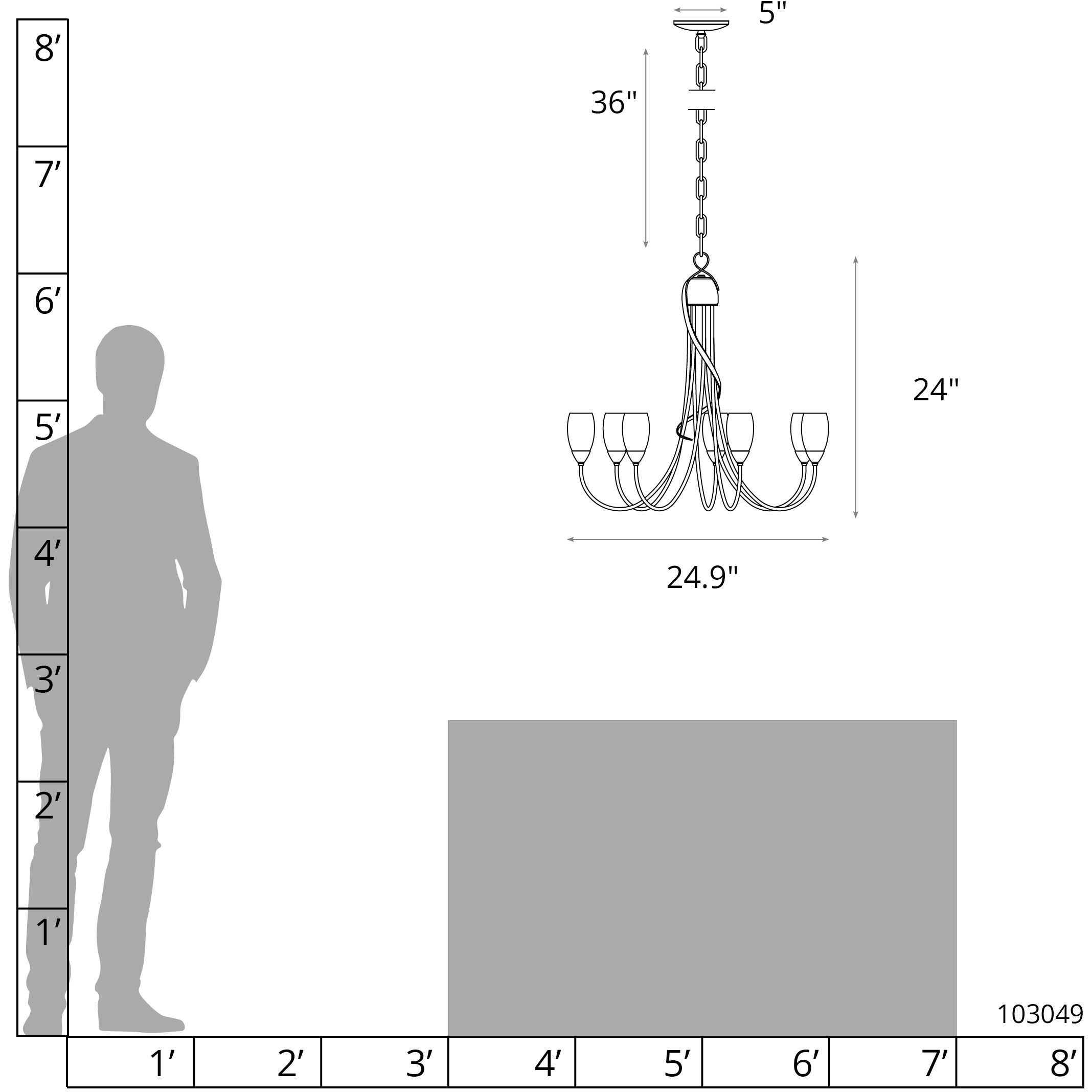 Flora 7 Light 24.9 inch Sterling Chandelier Ceiling Light, 7 Arm