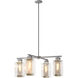Polaris 4 Light 32.2 inch Coastal Burnished Steel and Coastal Gold Outdoor Pendant in Coastal Burnished Steel/Coastal Gold