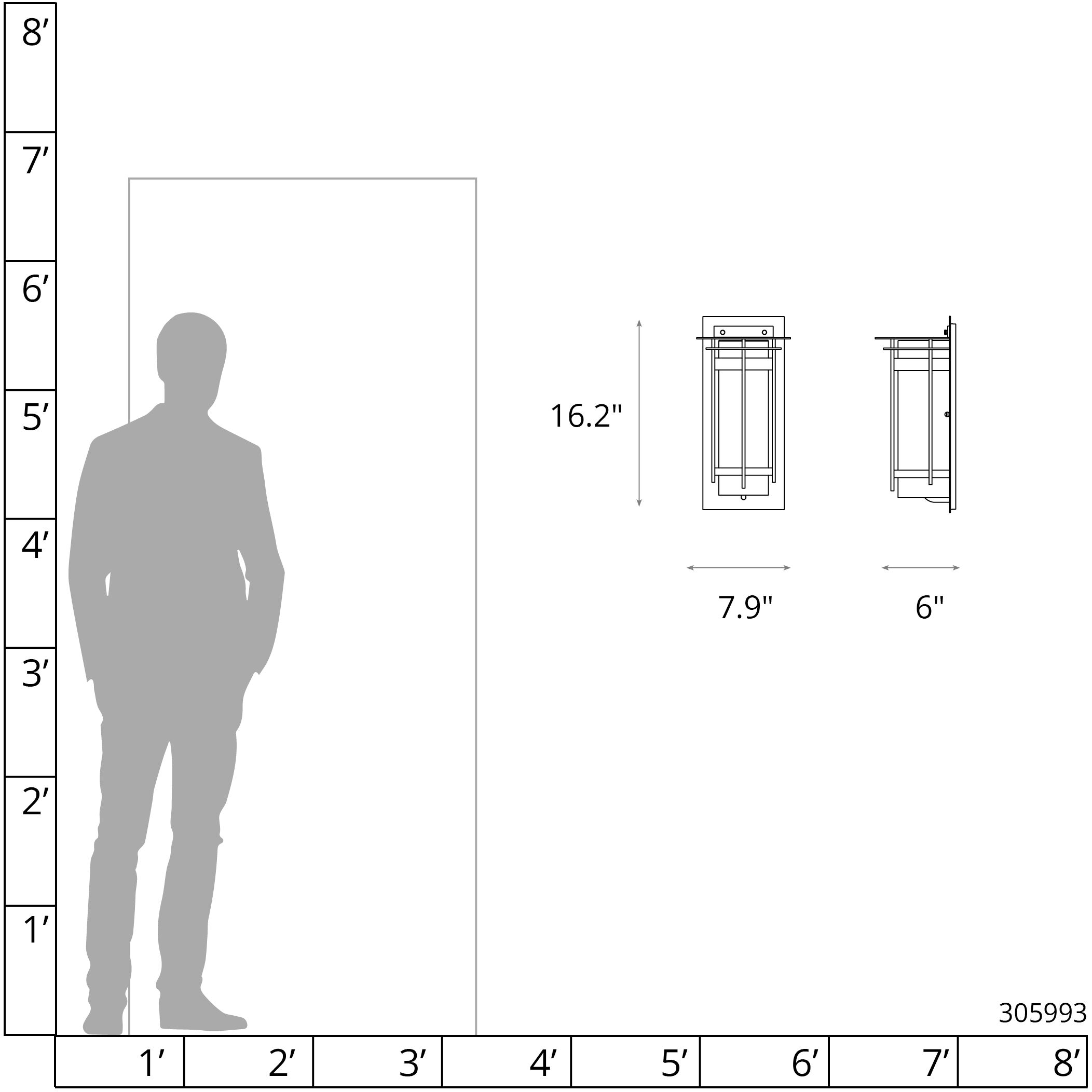 Banded 1 Light 16.2 inch Coastal Natural Iron Outdoor Sconce, with Top Plate