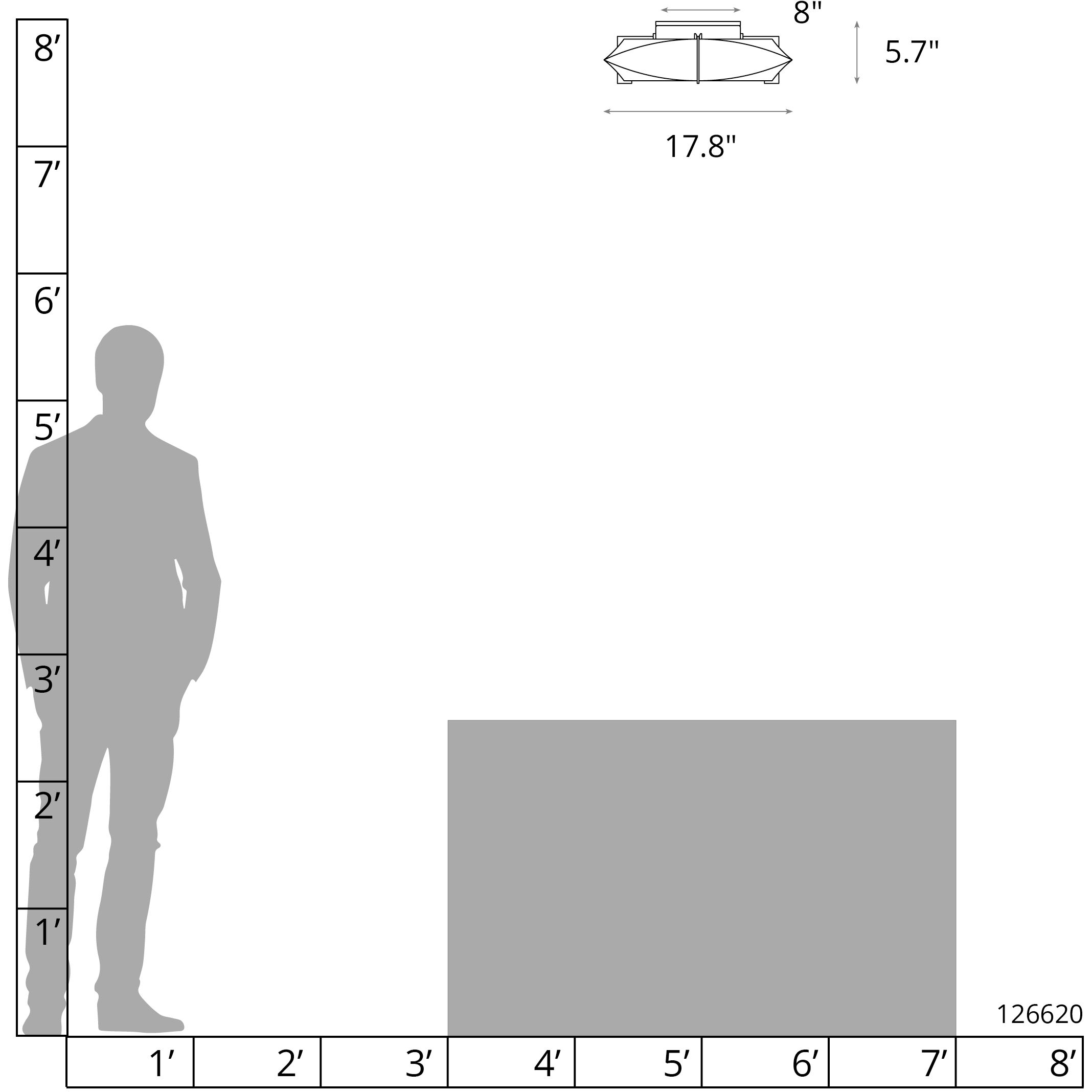 Bento 2 Light 17.8 inch Modern Brass Semi-Flush Ceiling Light