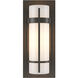 Banded 1 Light 5 inch Dark Smoke ADA Sconce Wall Light, with Bar