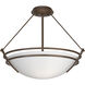 Presidio Tryne 3 Light 18 inch Bronze Semi-Flush Ceiling Light in Opal