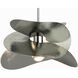 Hibiscus 1 Light 15.4 inch Sterling Mini Pendant Ceiling Light, Small