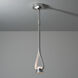 SNAPS LED 6 inch Sterling Pendant Ceiling Light in White Leather