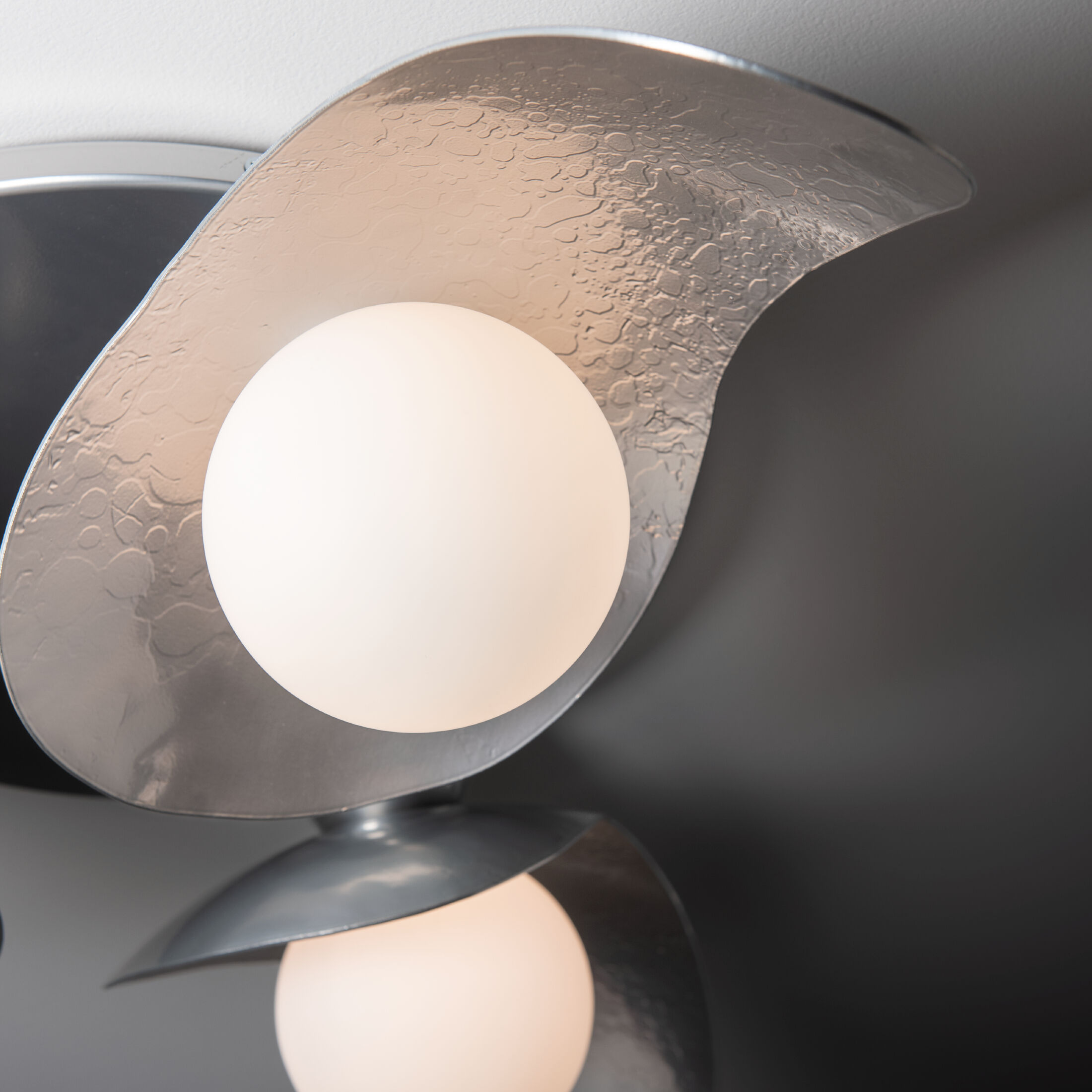 Yoki 3 Light 29.8 inch Sterling Semi-Flush Ceiling Light