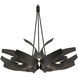 Corona 6 Light 35.1 inch Black Dining Pendant Ceiling Light, Large