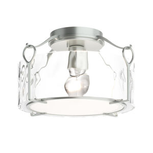 Bow 1 Light 13.2 inch Vintage Platinum Semi-Flush Ceiling Light in Water, Medium