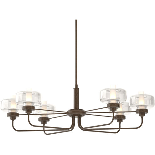 Nola 6 Light 42.4 inch Bronze Pendant Ceiling Light in Frosted
