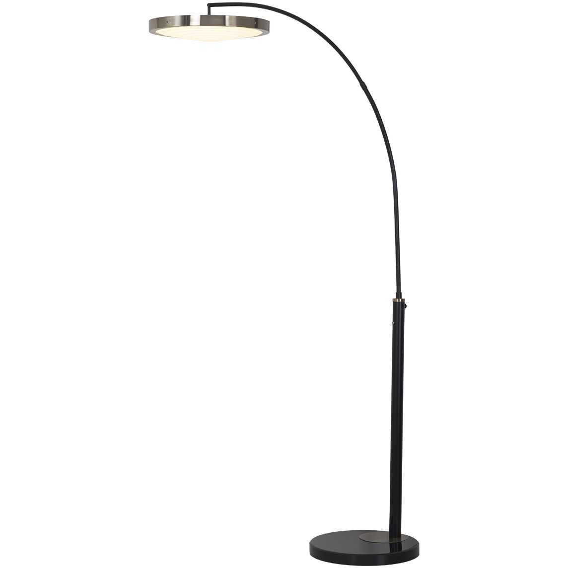 Redondo 86 inch 46.00 watt Matte Black and Weathered Brass Arc Floor Lamp Portable Light