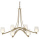 Ribbon 6 Light 38.5 inch Soft Gold Chandelier Ceiling Light, Oval