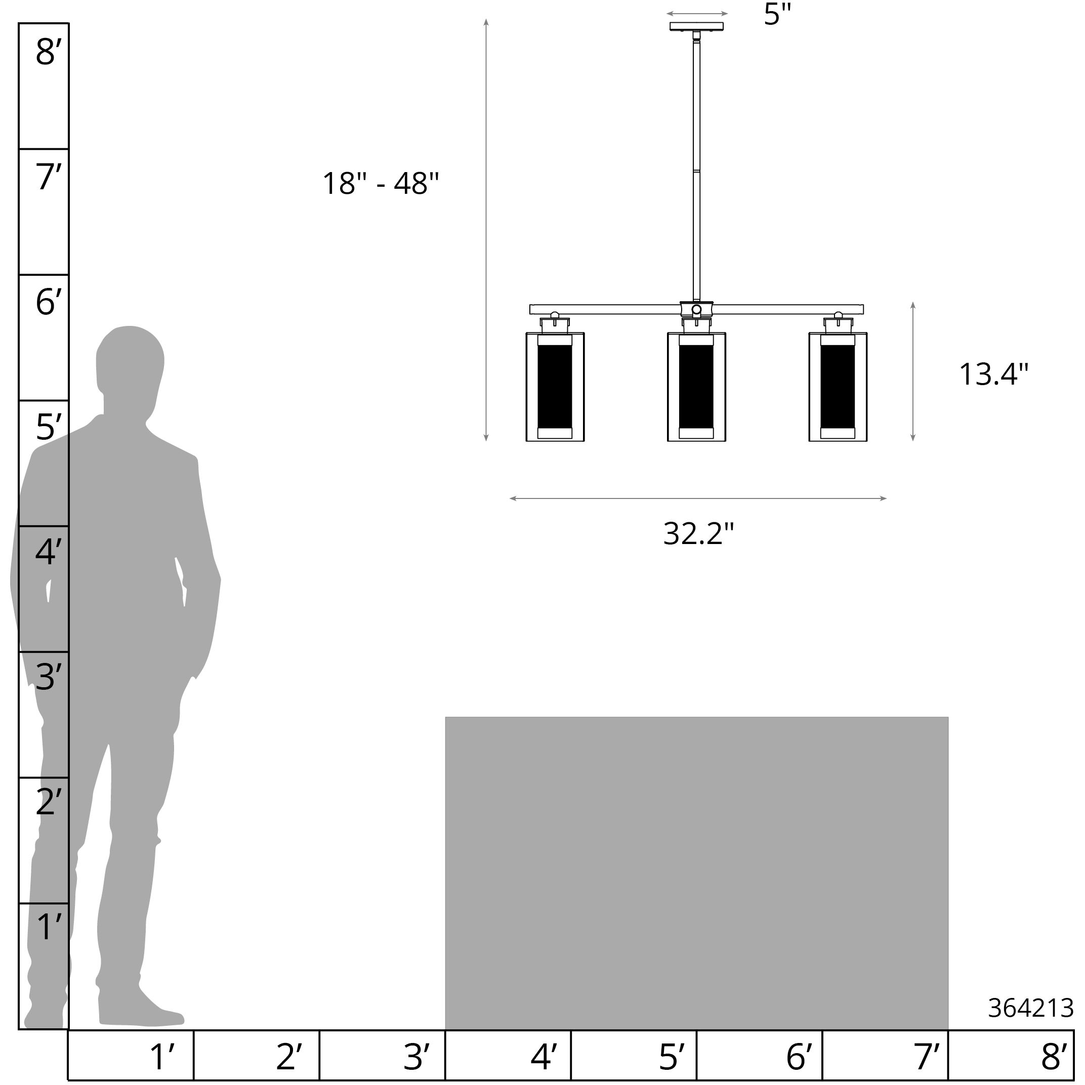 Polaris 4 Light 32.2 inch Coastal White and Outdoor Gold Outdoor Pendant