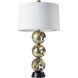 Pangea 32.6 inch 60 watt Modern Brass and Black Table Lamp Portable Light in Modern Brass/Black