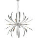 Dahlia 10 Light 48.9 inch Vintage Platinum Chandelier Ceiling Light, Large