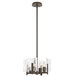 Arc 4 Light 13.5 inch Bronze Semi-Flush/Pendant Ceiling Light