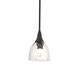 Trumpet 1 Light 5.91 inch Black Mini Pendant Ceiling Light in Water