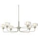 Nola 6 Light 42.4 inch Sterling Pendant Ceiling Light in Clear
