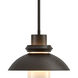 Staccato 1 Light 10.5 inch Oil Rubbed Bronze Mini Pendant Ceiling Light, Large
