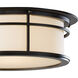 Province 2 Light 14.5 inch Coastal Dark Smoke Outdoor Flush Mount