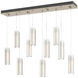 Exos Glass 10 Light 44.5 inch Soft Gold Pendant Ceiling Light in Opal, Standard