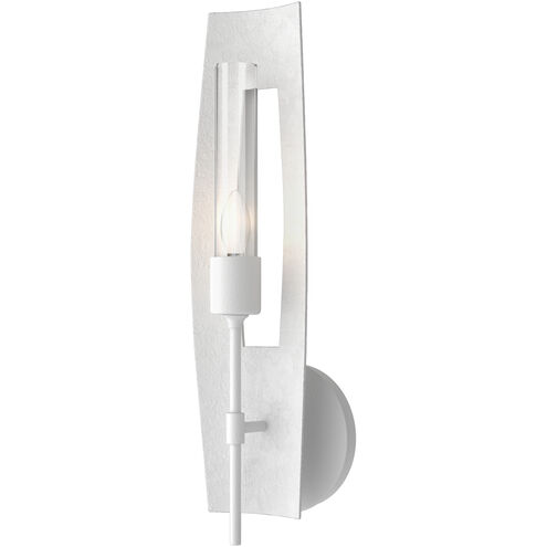 Passage 1 Light 5.3 inch White Sconce Wall Light in Clear