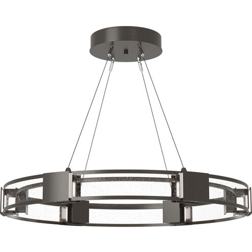 Aura 6 Light 28.9 inch Oil Rubbed Bronze Pendant Ceiling Light in Seeded Clear