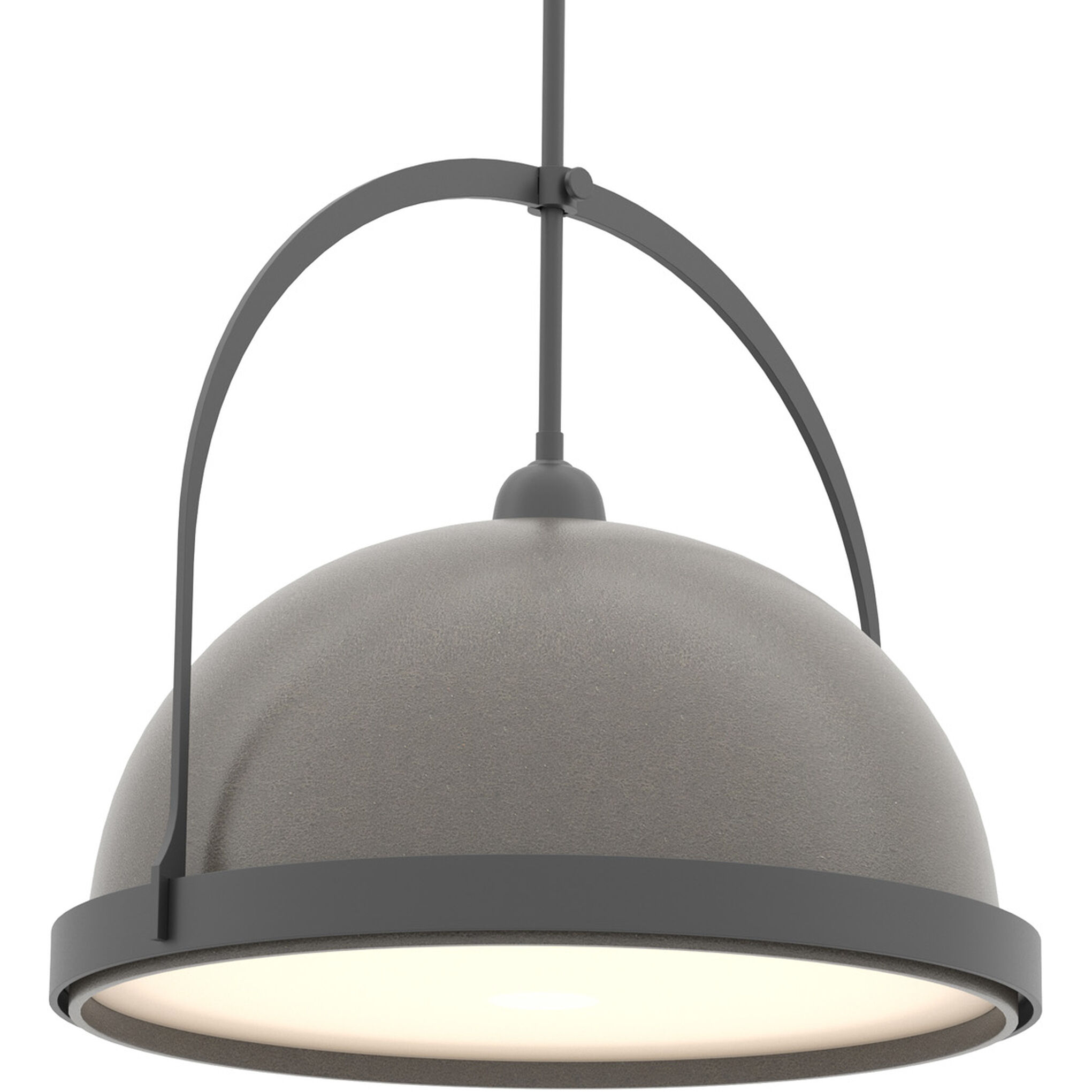 Atlas 1 Light 21.7 inch Black and Dark Smoke Pendant Ceiling Light in Black/Dark Smoke, Large