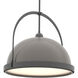 Atlas 1 Light 21.7 inch Black and Dark Smoke Pendant Ceiling Light in Black/Dark Smoke, Large