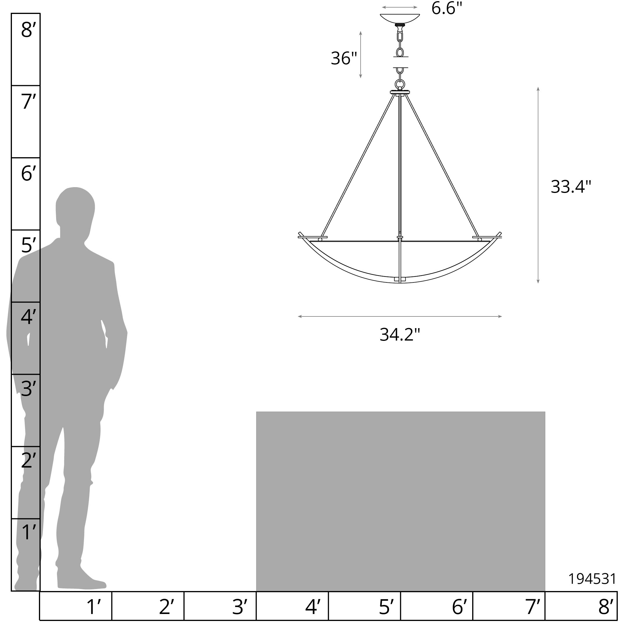 Compass 3 Light 34.2 inch Oil Rubbed Bronze Large Scale Pendant Ceiling Light in Opal, Large Scale
