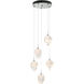 Chrysalis 5 Light 15.4 inch Vintage Platinum Pendant Ceiling Light in White Crystal, Standard