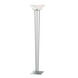 Taper 71 inch 150 watt Vintage Platinum Torchiere Portable Light in Opal