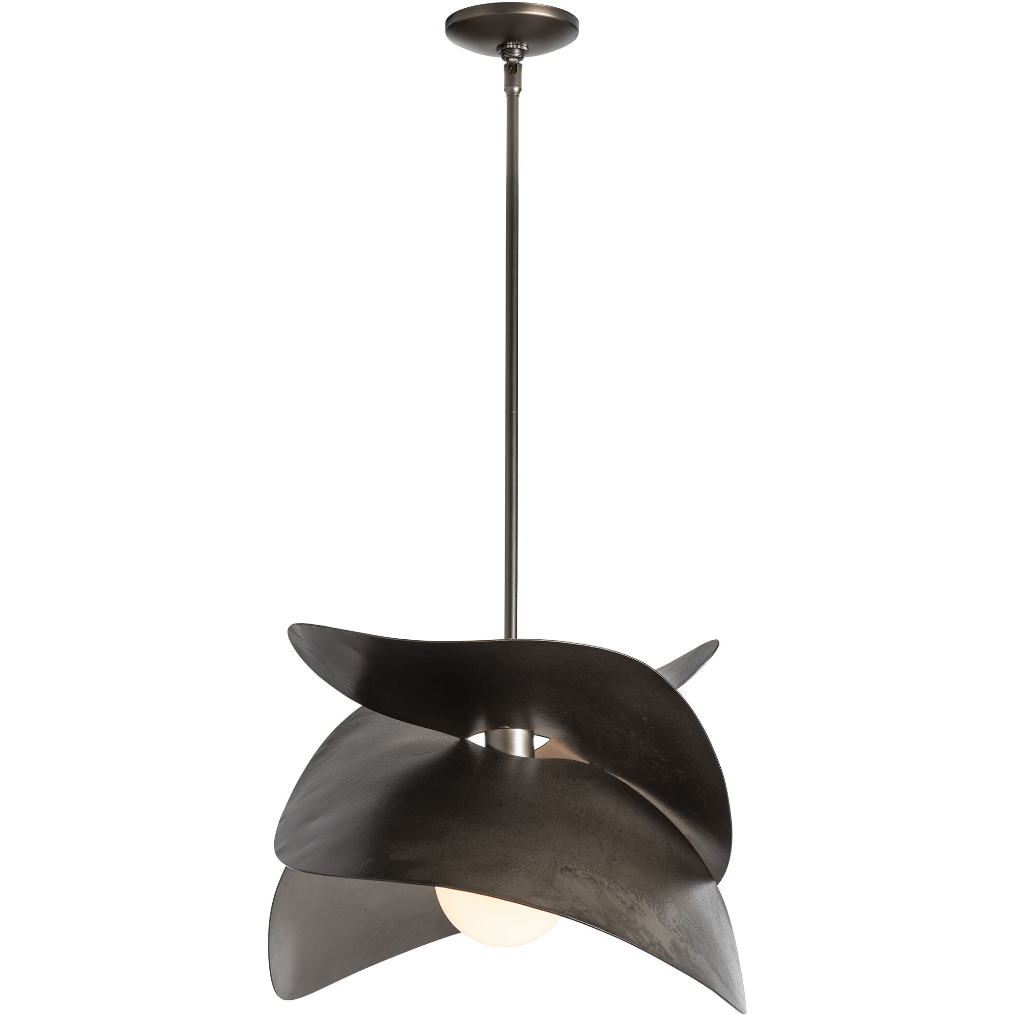 Hibiscus 1 Light 24.7 inch Dark Smoke Pendant Ceiling Light, Large
