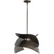 Hibiscus 1 Light 24.7 inch Dark Smoke Pendant Ceiling Light, Large