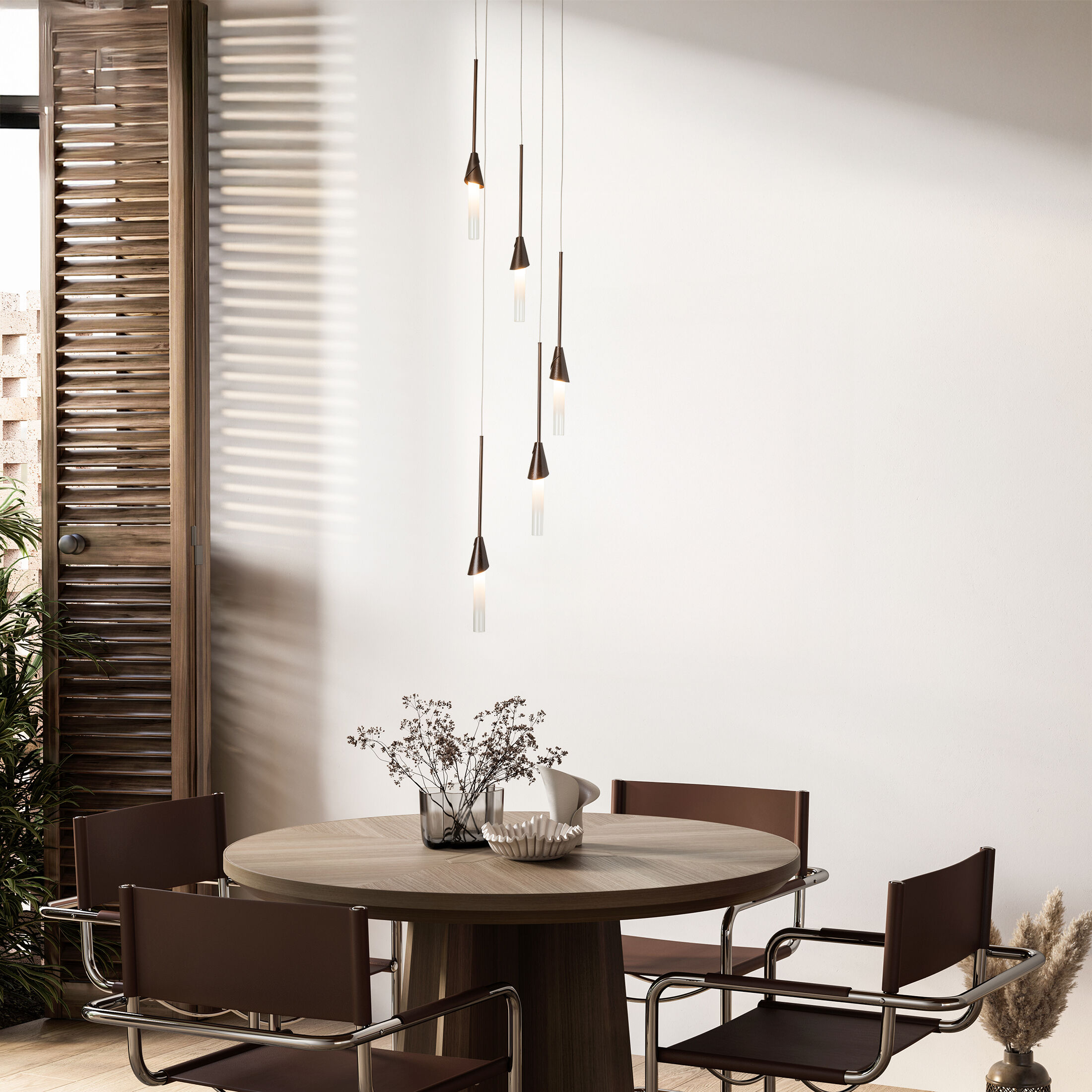 Lilium 5 Light 12.3 inch Bronze Multi-Light Pendant Ceiling Light