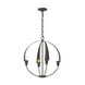 Cirque 4 Light 19 inch Dark Smoke Chandelier Ceiling Light, Small
