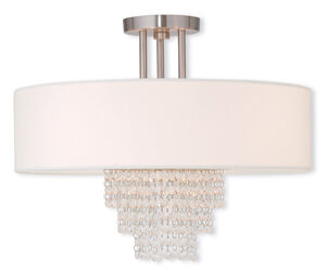Carlisle 4 Light 18 inch Brushed Nickel Semi-Flush Mount Ceiling Light