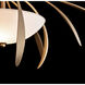Dahlia 2 Light 32.7 inch Soft Gold Semi-Flush Ceiling Light, Medium