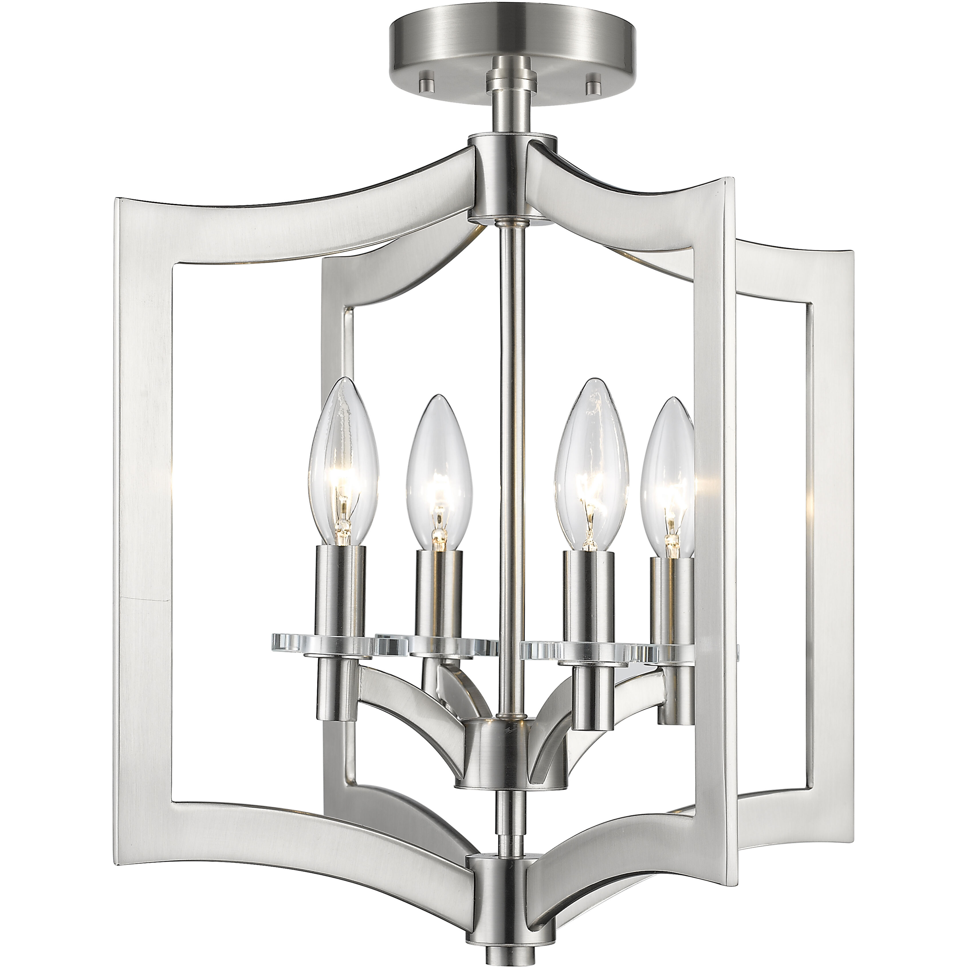 Zander 4 Light 14.80 inch Semi-Flush Mount