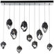 Chrysalis 10 Light 10.1 inch Sterling Pendant Ceiling Light in Black Crystal