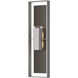 Shadow Box 2 Light 45 inch Coastal Burnished Steel and Coastal White Outdoor Sconce, Extra Tall