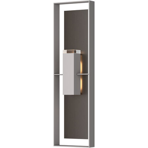 Shadow Box 2 Light 45 inch Coastal Burnished Steel and Coastal White Outdoor Sconce, Extra Tall