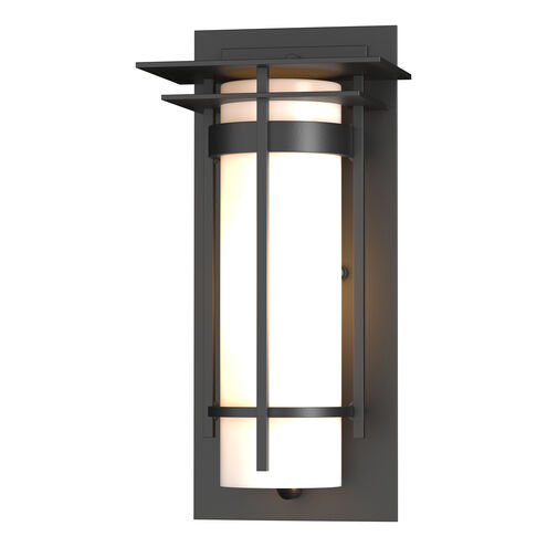 Banded 1 Light 12.5 inch Coastal Black Outdoor Sconce, Small