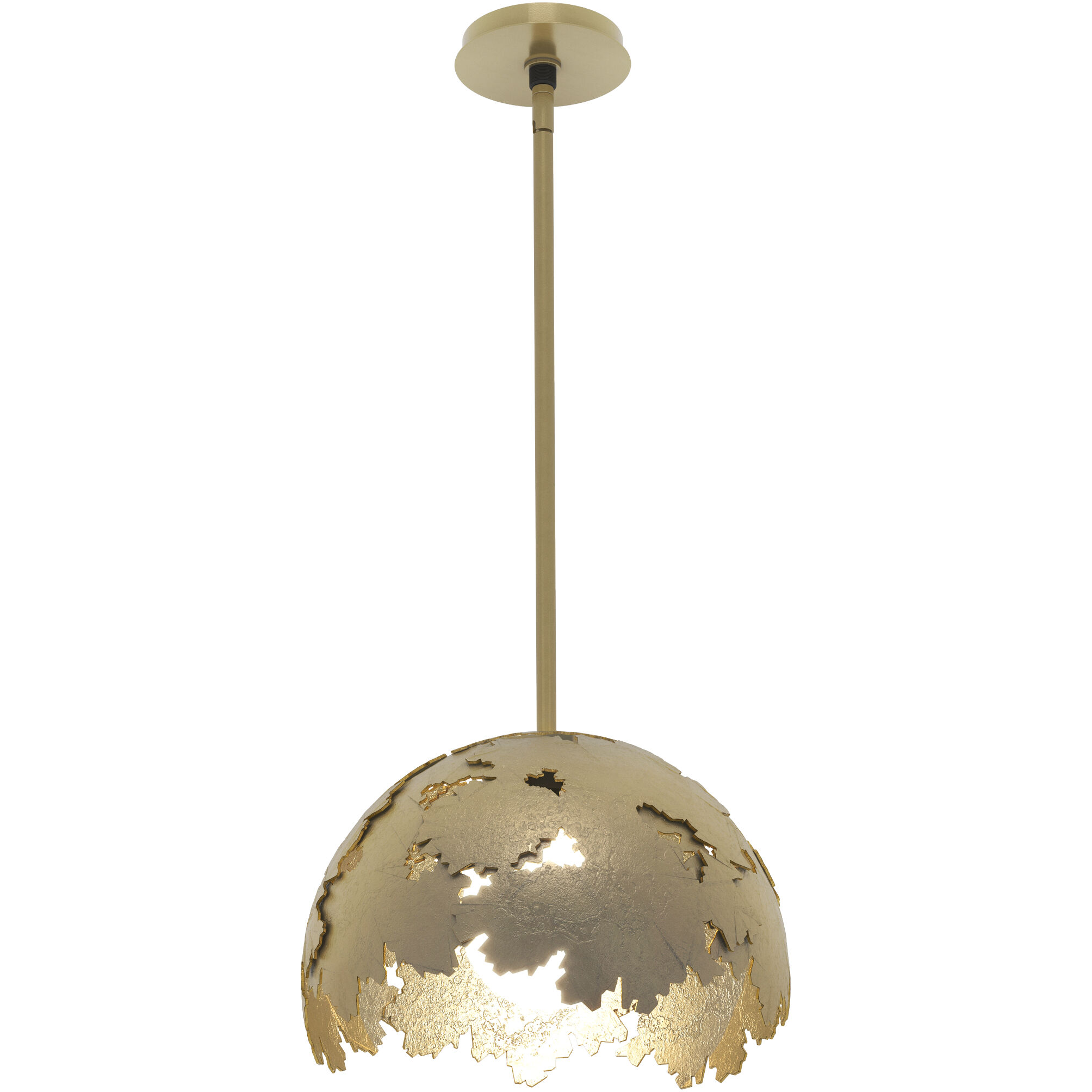 Pangea 1 Light 15.3 inch Modern Brass Pendant Ceiling Light