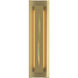 Gallery 3 Light 7.1 inch Modern Brass ADA Sconce Wall Light in Ivory Art