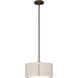 Exos 3 Light 16.1 inch Bronze Pendant Ceiling Light in Flax