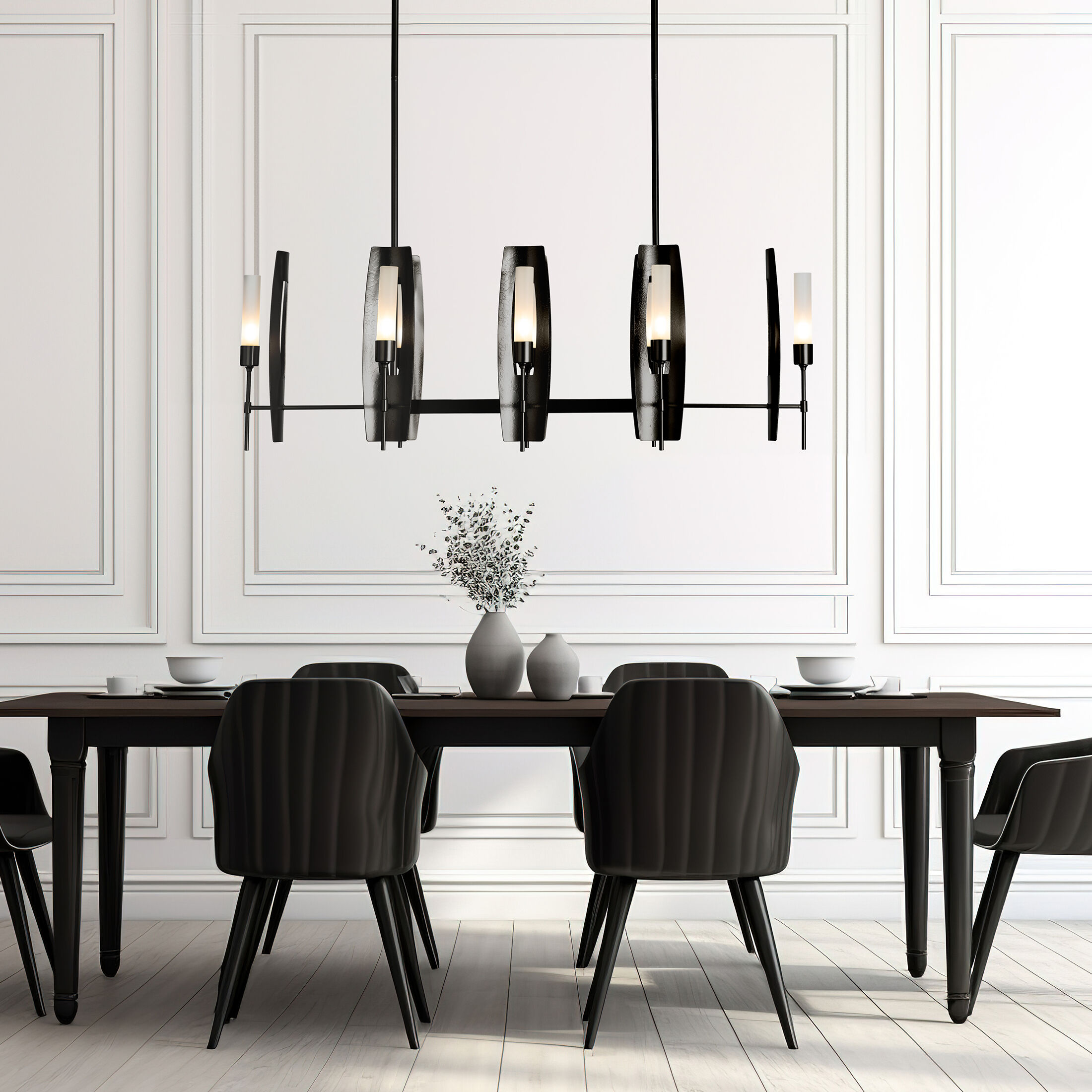 Passage 8 Light 52.1 inch Ink Pendant Ceiling Light in Clear