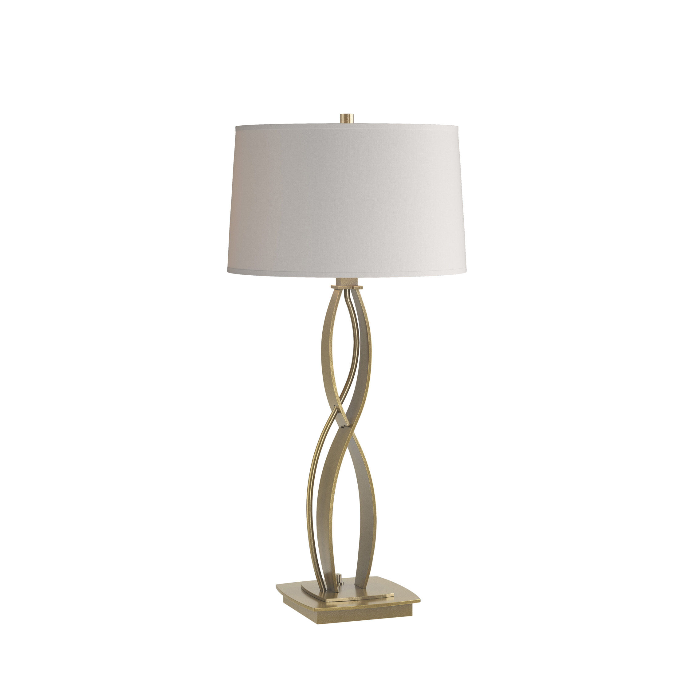 Almost Infinity 27 inch 150 watt Modern Brass Table Lamp Portable Light in Flax