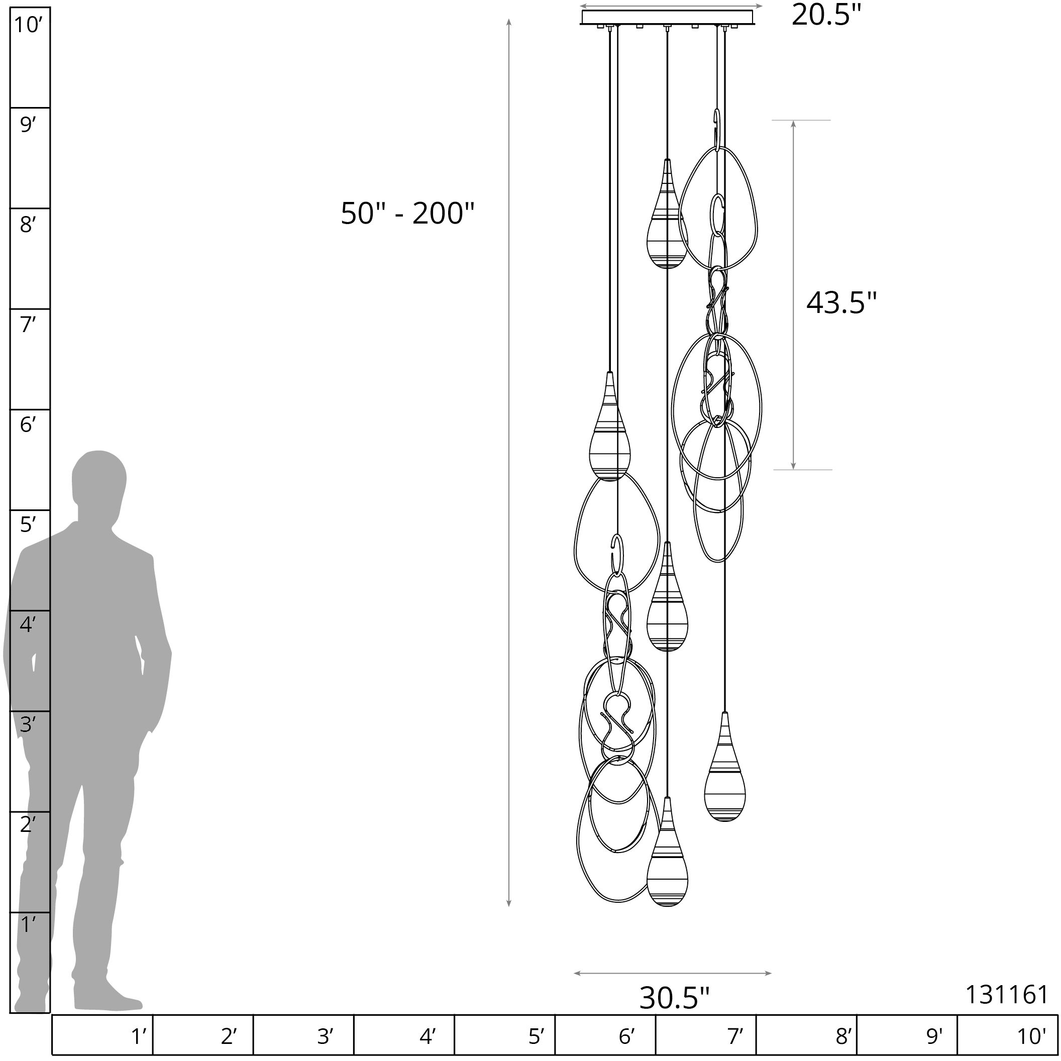 Lyric 5 Light 30.5 inch Natural Iron Multi-Light Pendant Ceiling Light