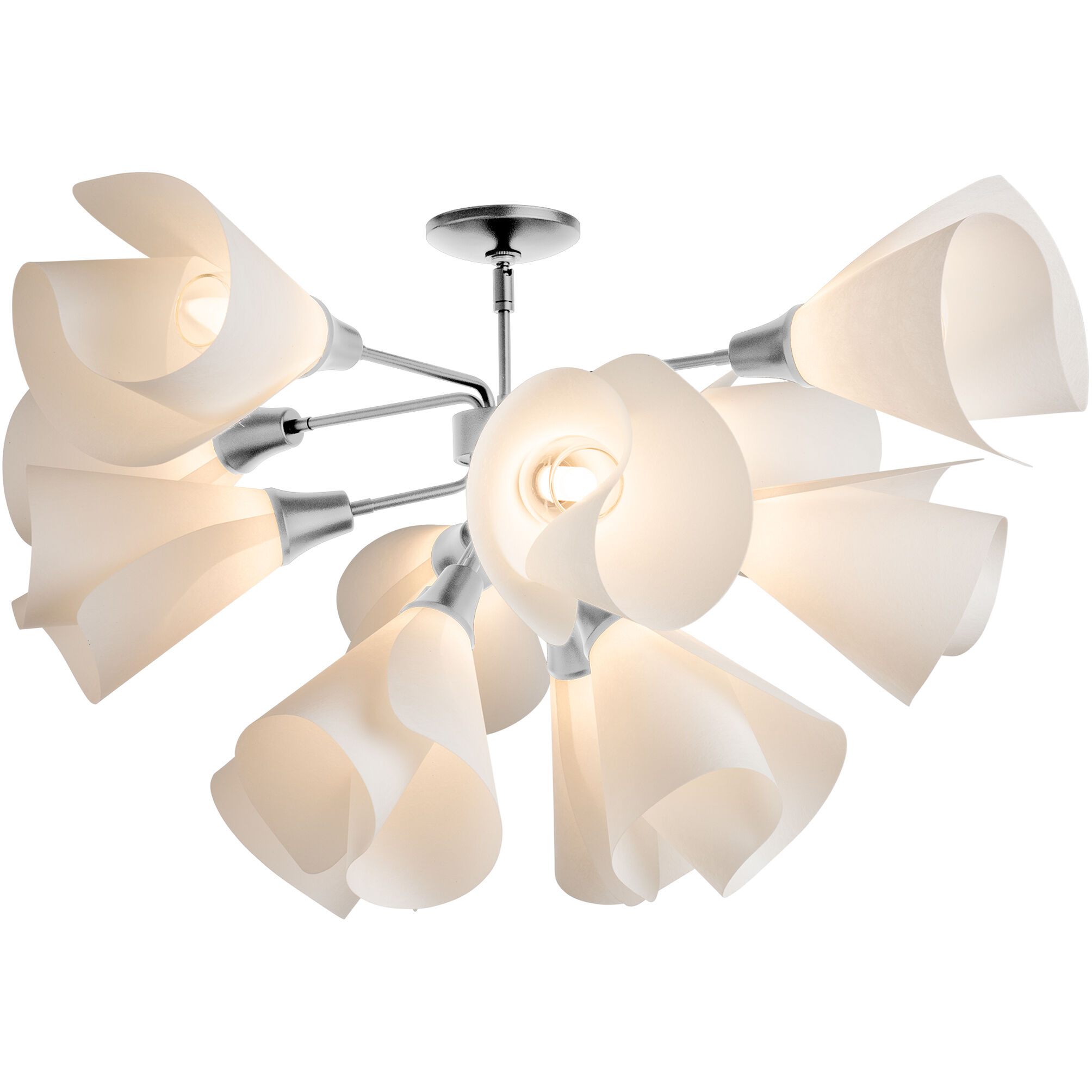Mobius 12 Light 38.1 inch Vintage Platinum Semi-Flush Ceiling Light